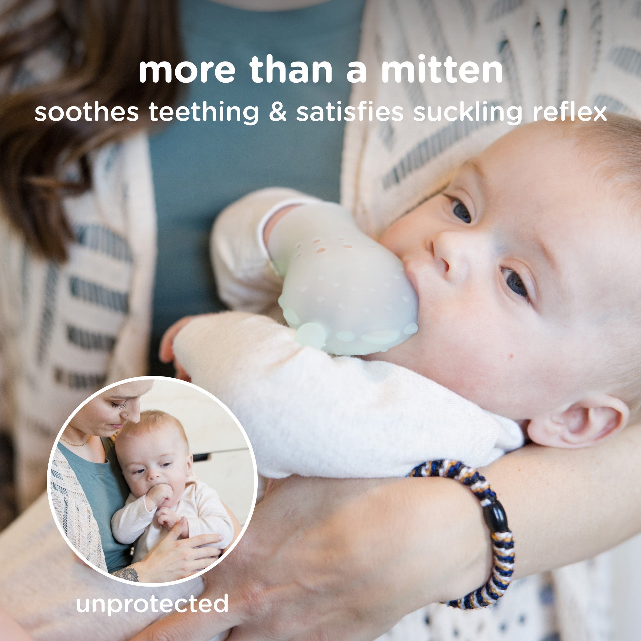 Mouthing Mitten For Teething Relief (2-pack)