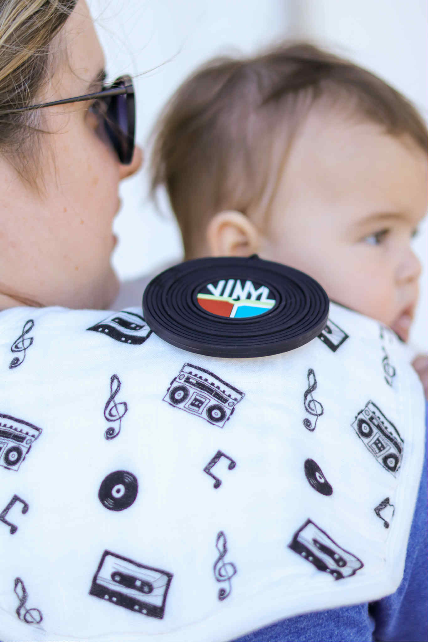 Mix Tape & Music Organic Cotton Burp Rag Set Of Two