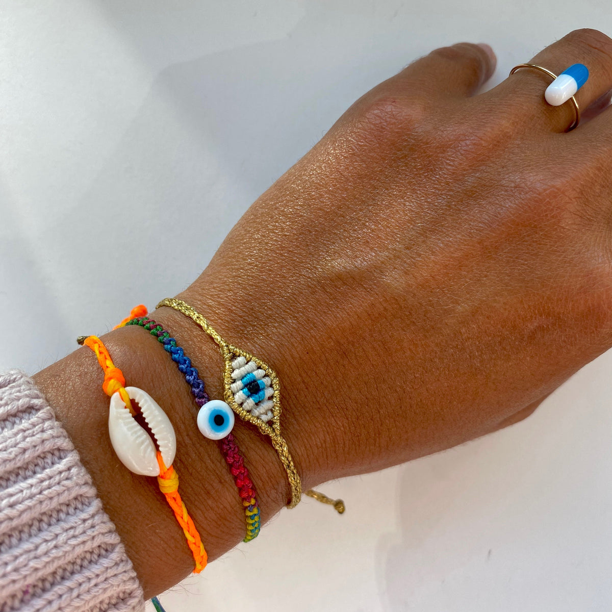 Braided Cowrie Shell Bracelet