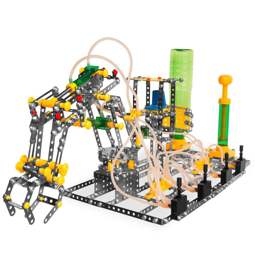 Functioning Crane Claw With Air Pressure Construction Model Kit (907 Pieces)