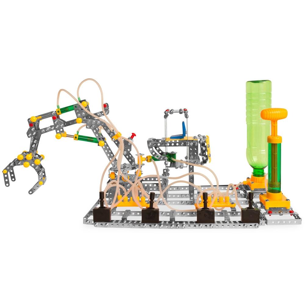 Functioning Crane Claw With Air Pressure Construction Model Kit (907 Pieces)