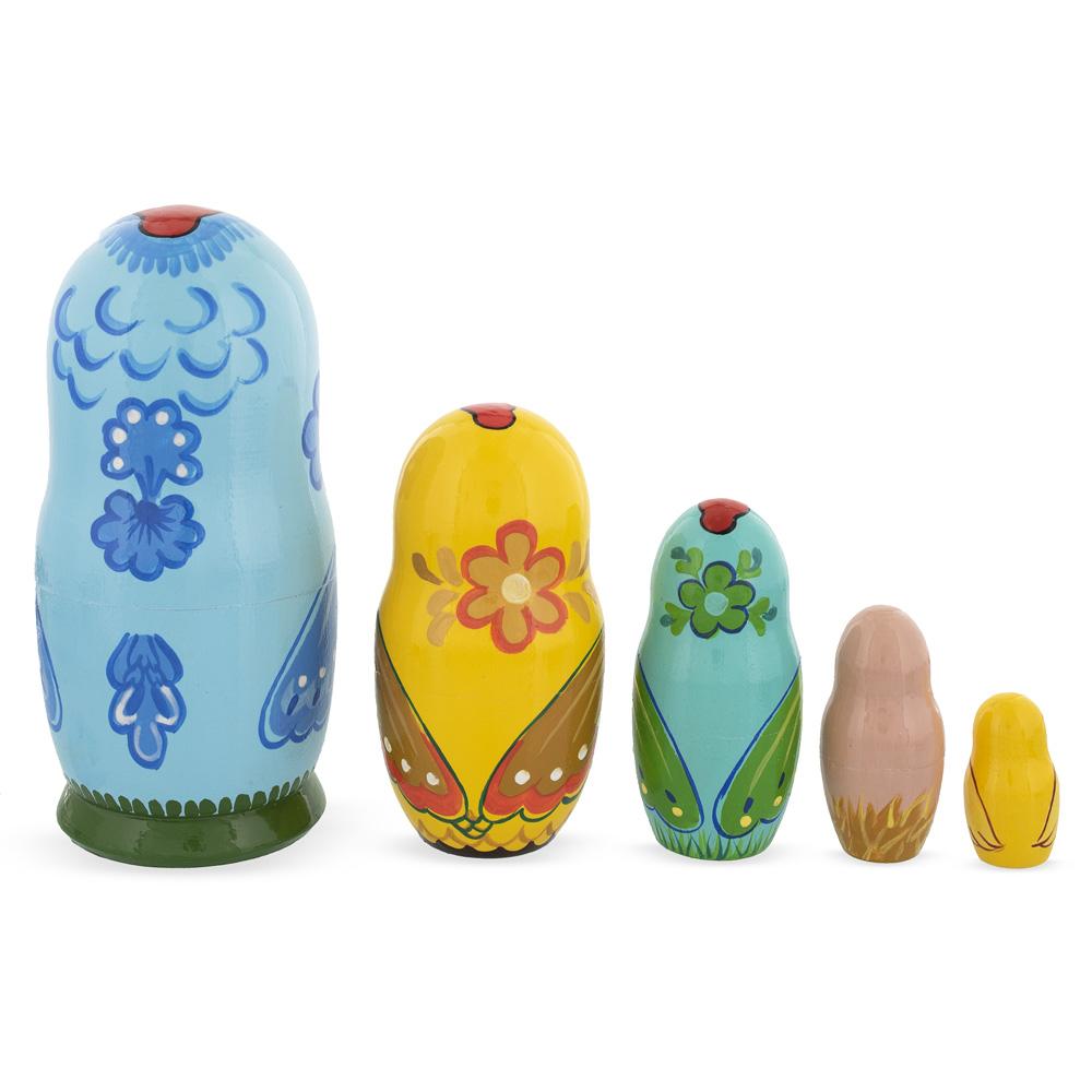 The Chicken Family Wooden Nesting Dolls