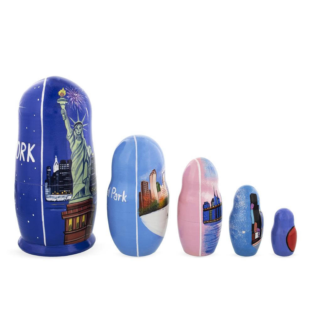 New York City Wooden Stacking Nesting Dolls