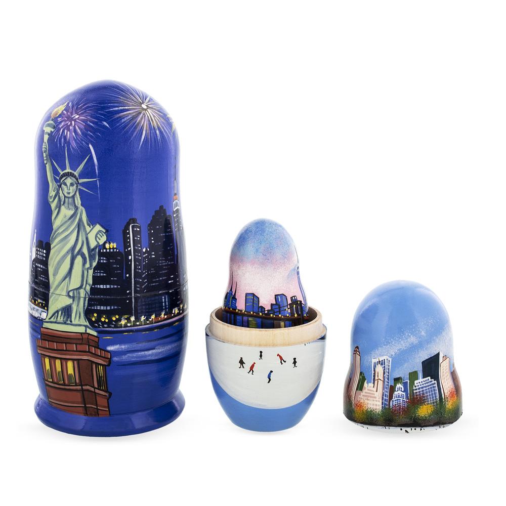 New York City Wooden Stacking Nesting Dolls