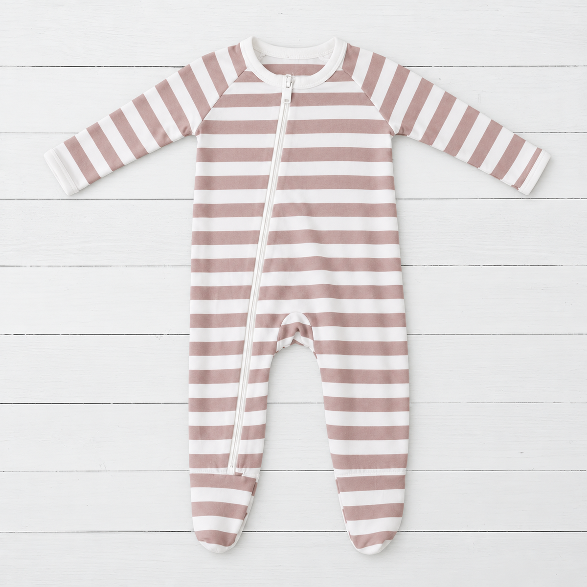 Mocha Stripes Footie