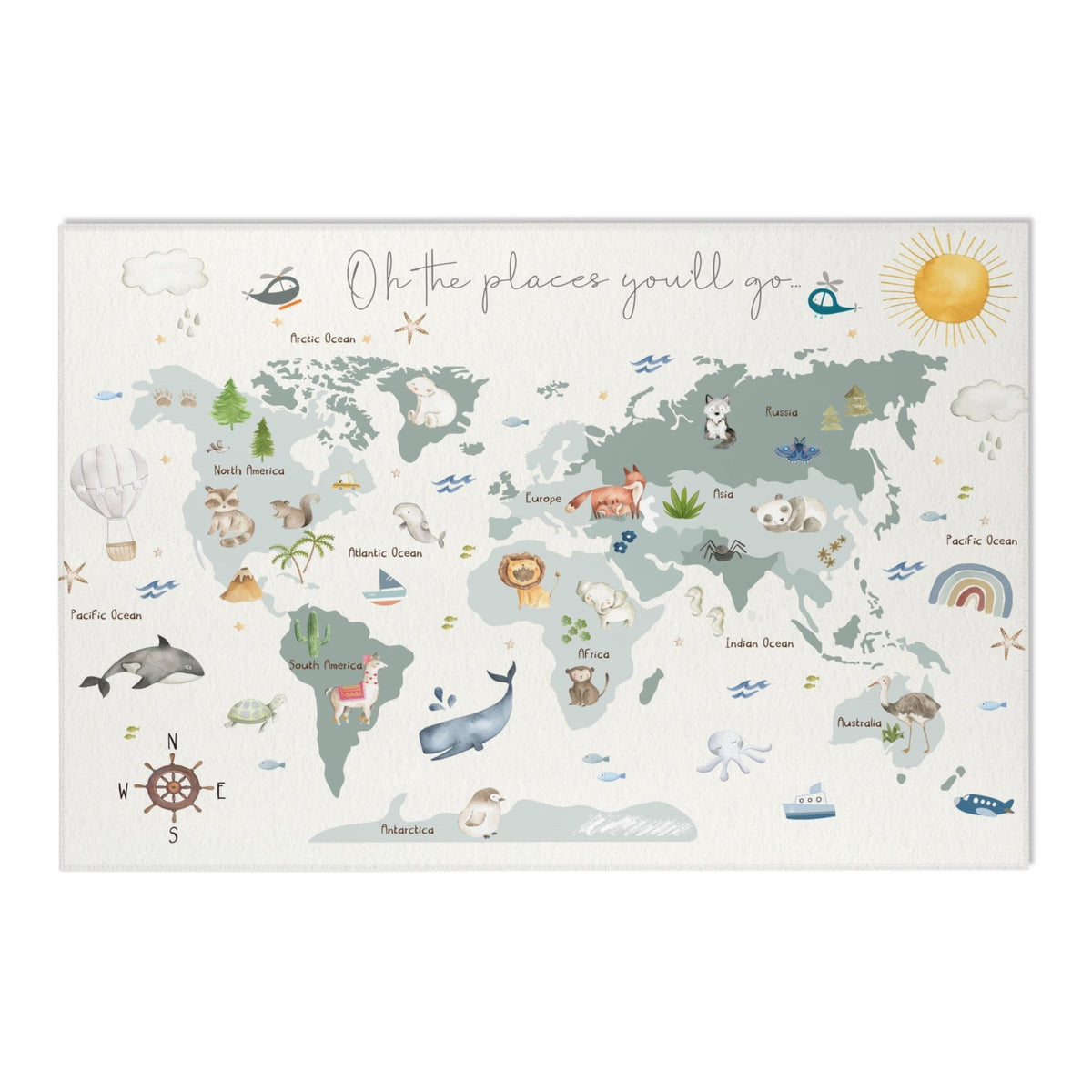 World Play Rug - Oh, The Places You'll Go / Adventures Await / Little Dreamer