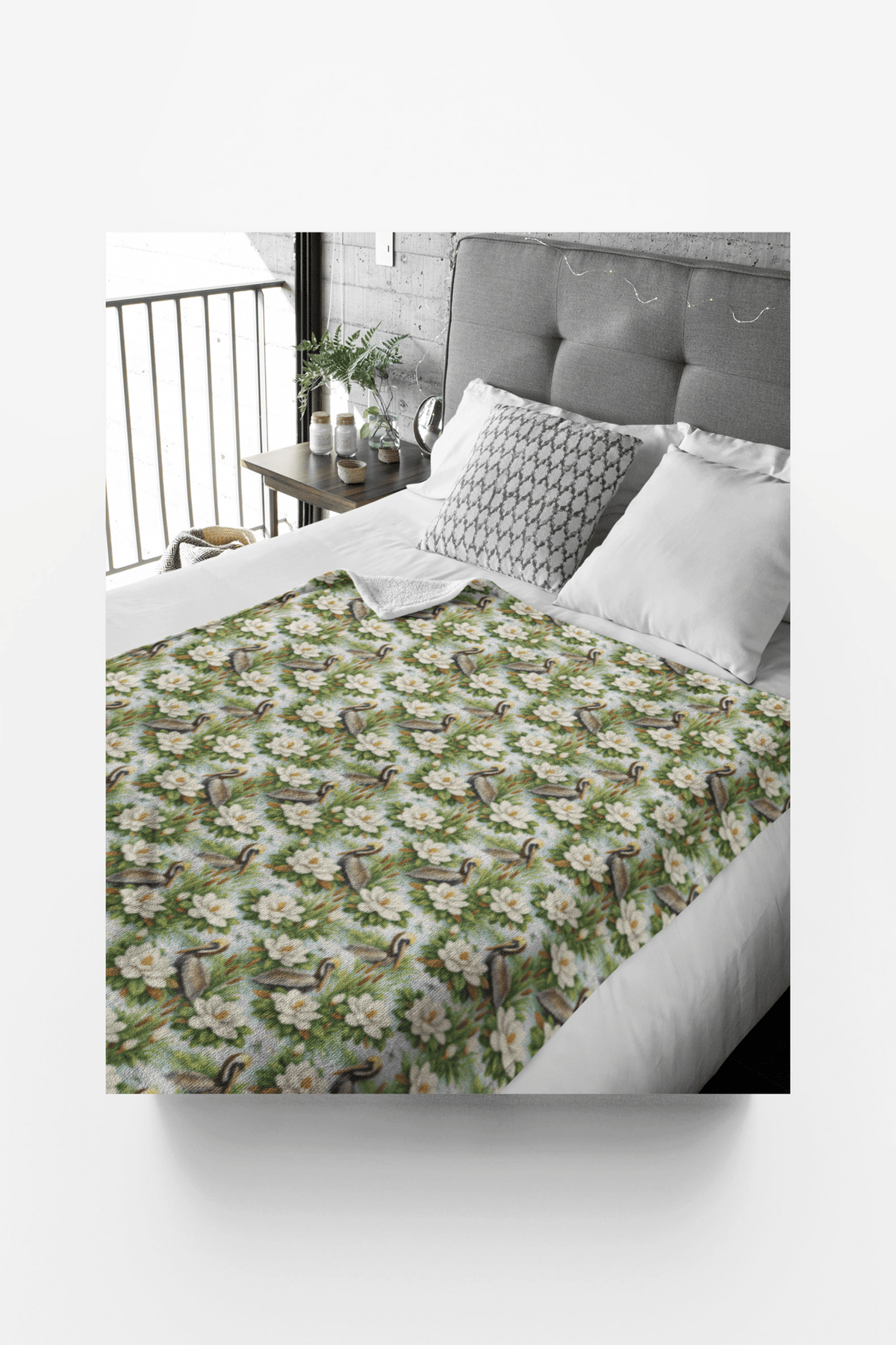 Louisiana Flora & Fauna Sherpa Blanket