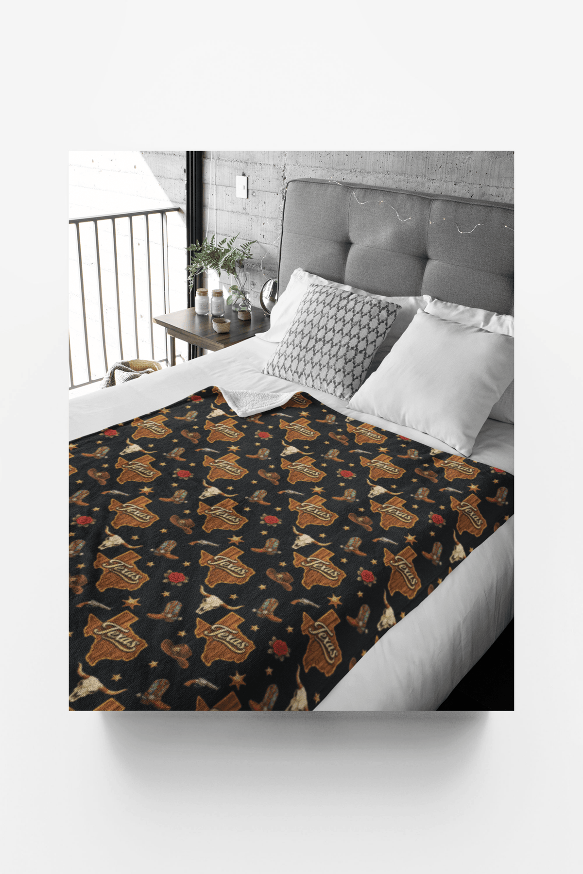 Texas Lone Star Luxe Sherpa Blanket