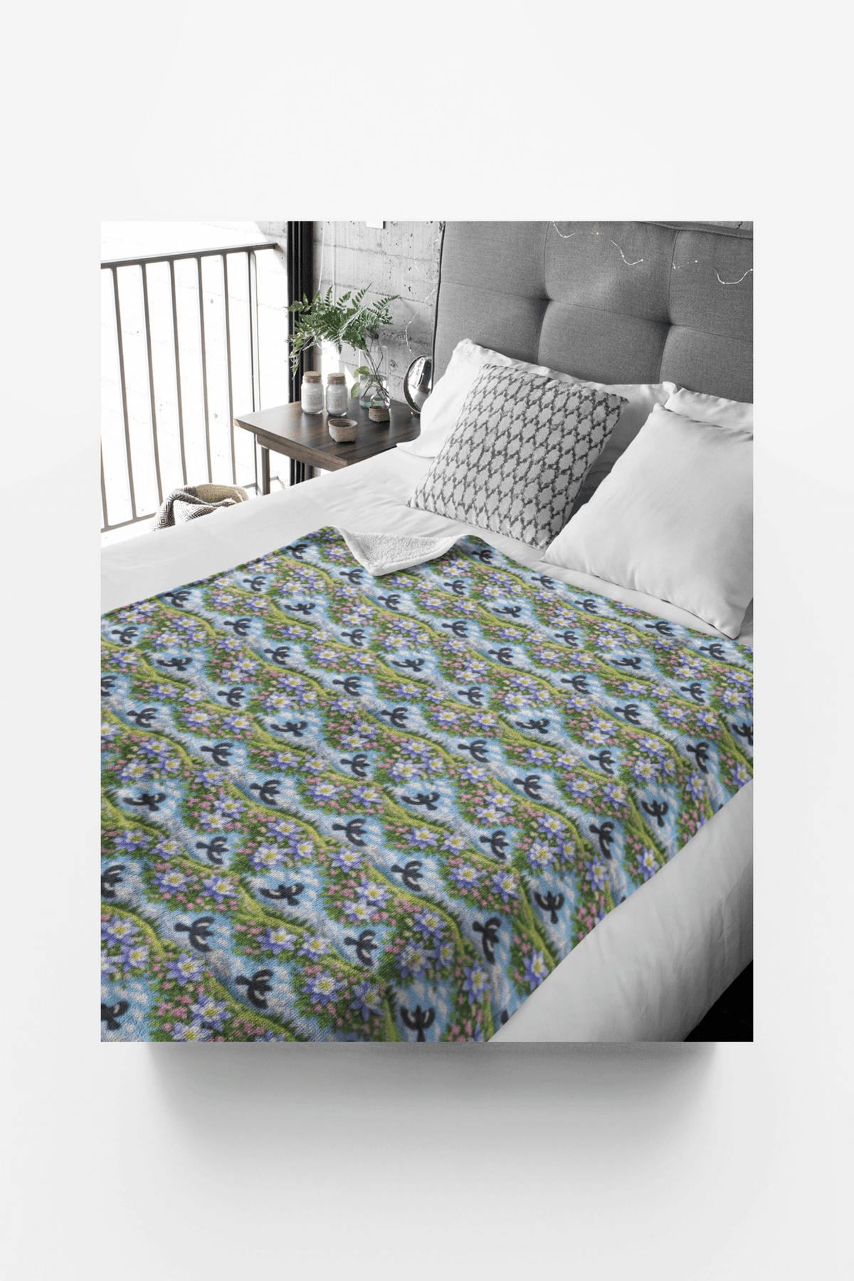 Colorado Flora & Fauna Sherpa Blanket