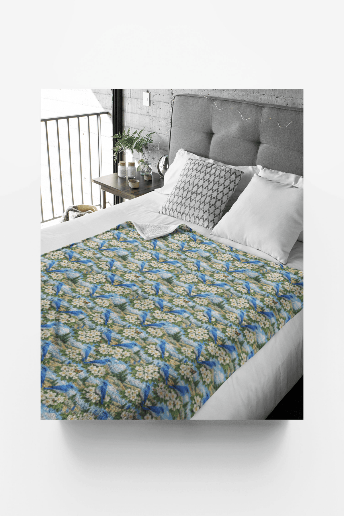 Idaho Flora & Fauna Sherpa Blanket