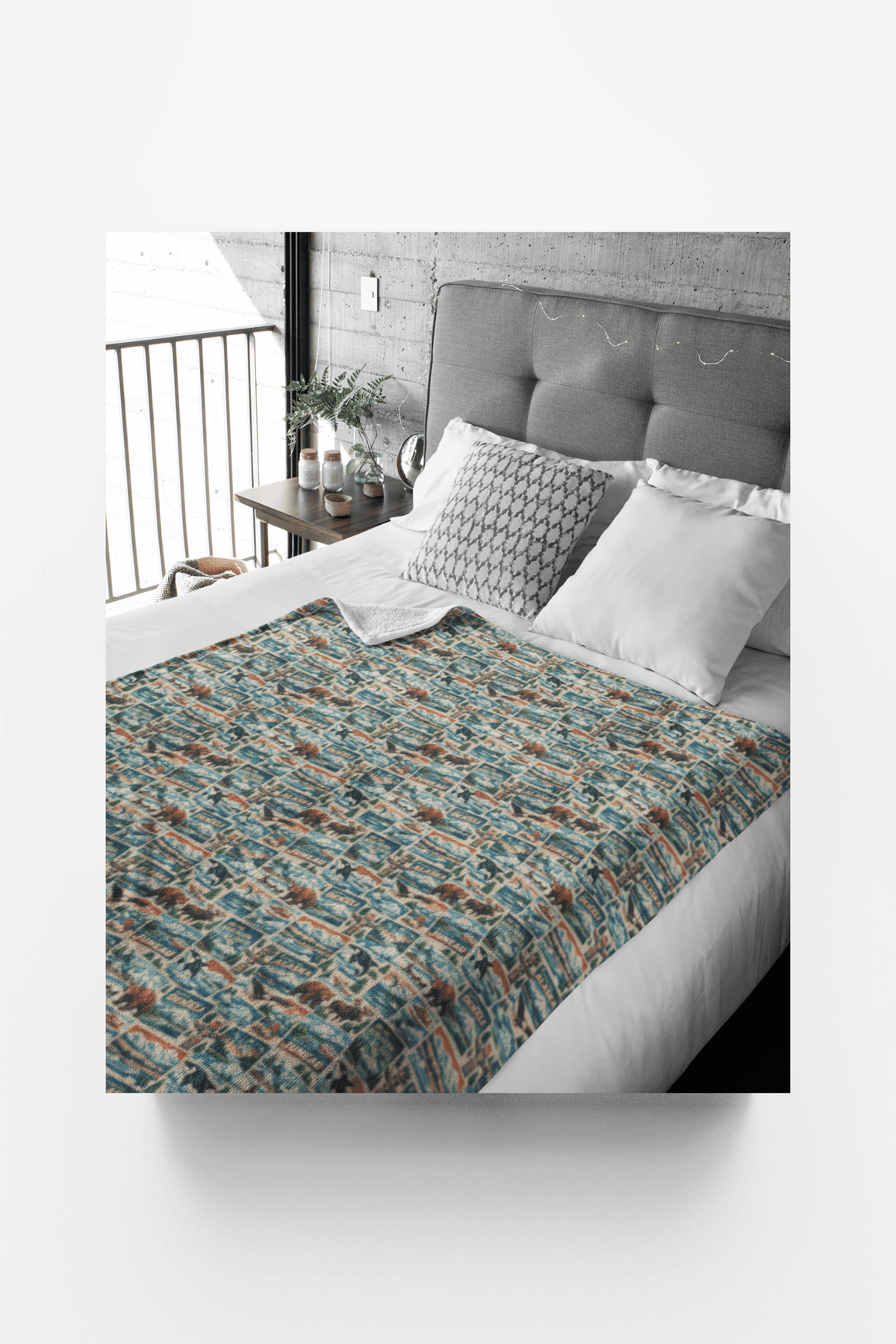 Alaska Postcard Memories Sherpa Blanket