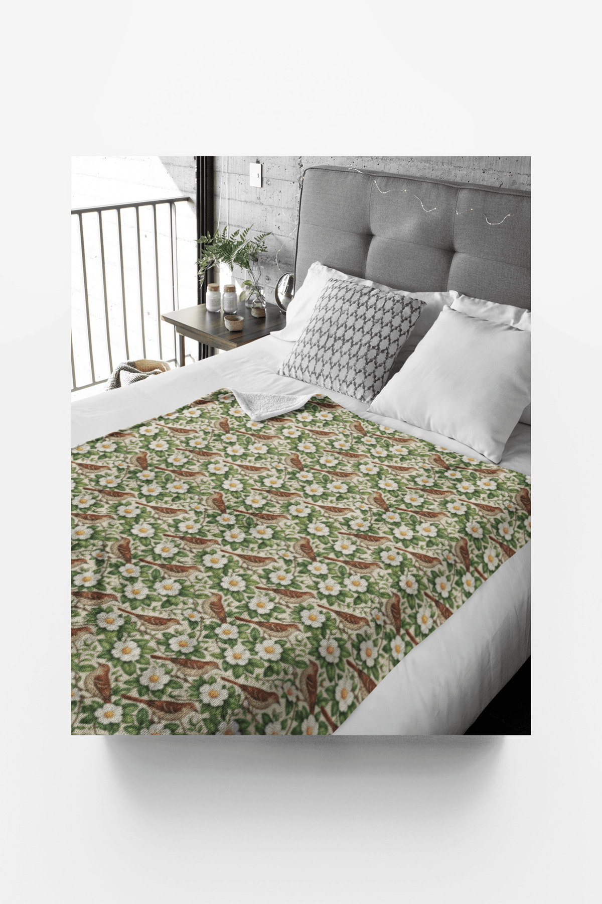 Georgia Flora & Fauna Sherpa Blanket