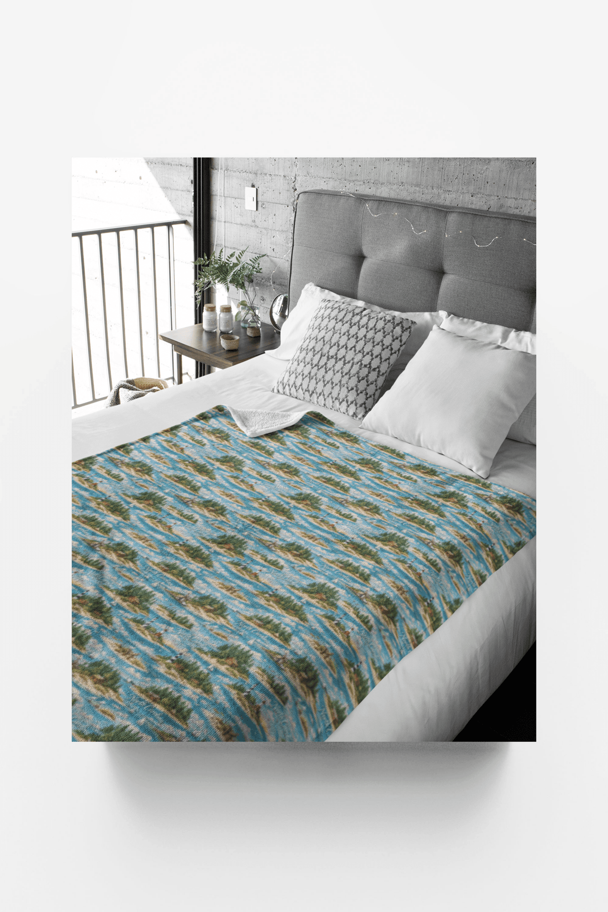 North Carolina Coastal & Pine Sherpa Blanket
