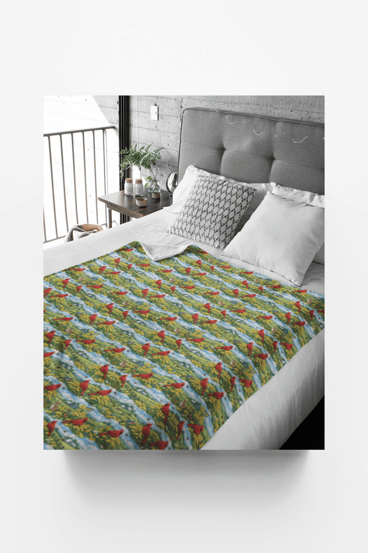 Kentucky Flora & Fauna Sherpa Blanket