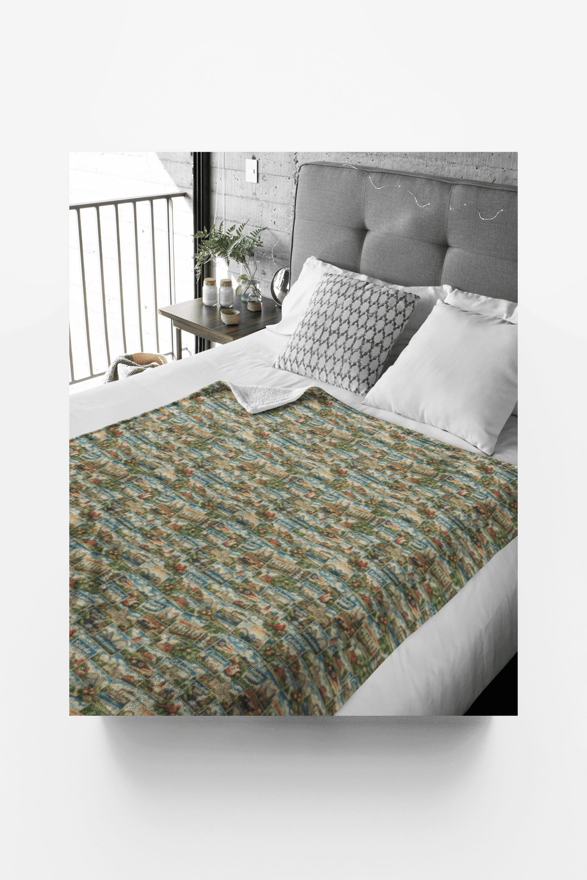 Ohio Postcard Memories Sherpa Blanket