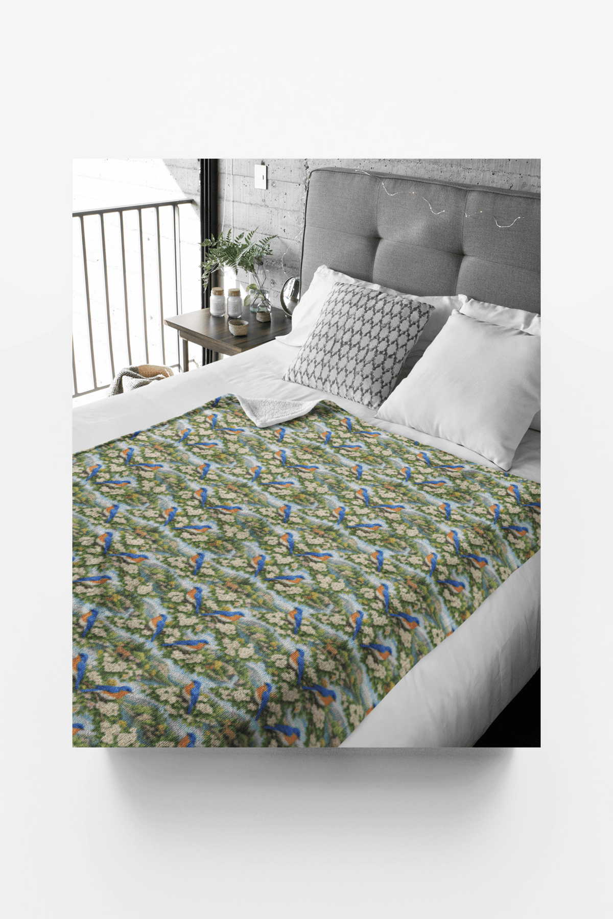 Missouri Flora & Fauna Sherpa Blanket