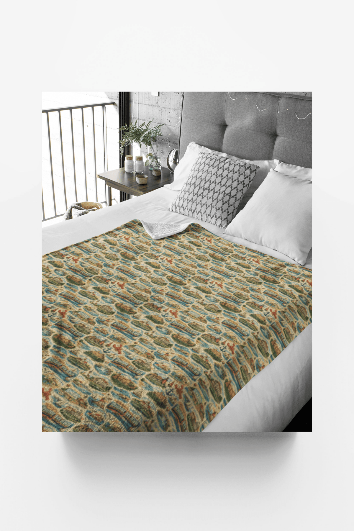Rhode Island Postcard Memories Sherpa Blanket
