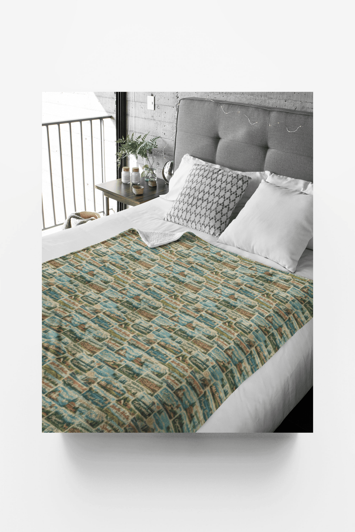 Washington Postcard Memories Sherpa Blanket