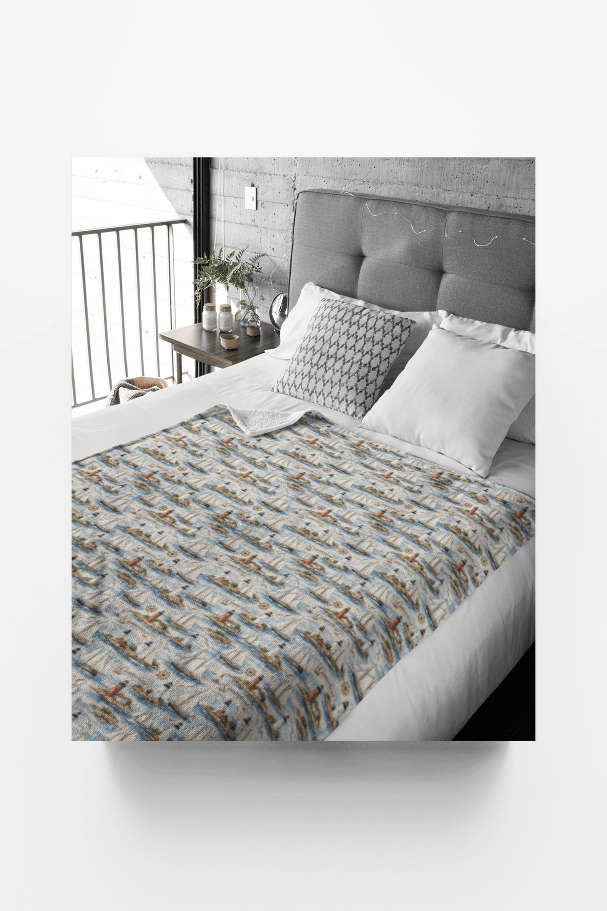 Connecticut Coastal New England Sherpa Blanket