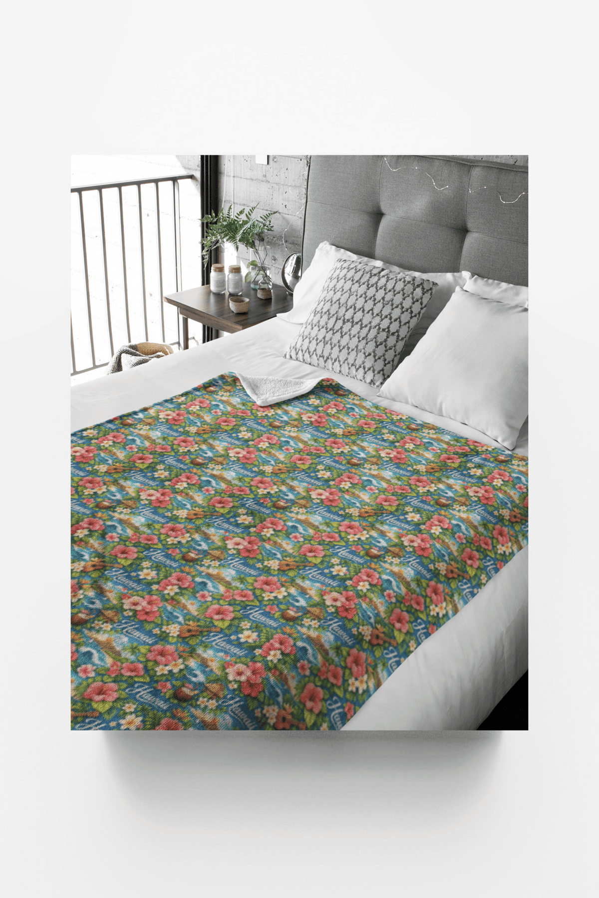 Hawaii Island Aloha Sherpa Blanket
