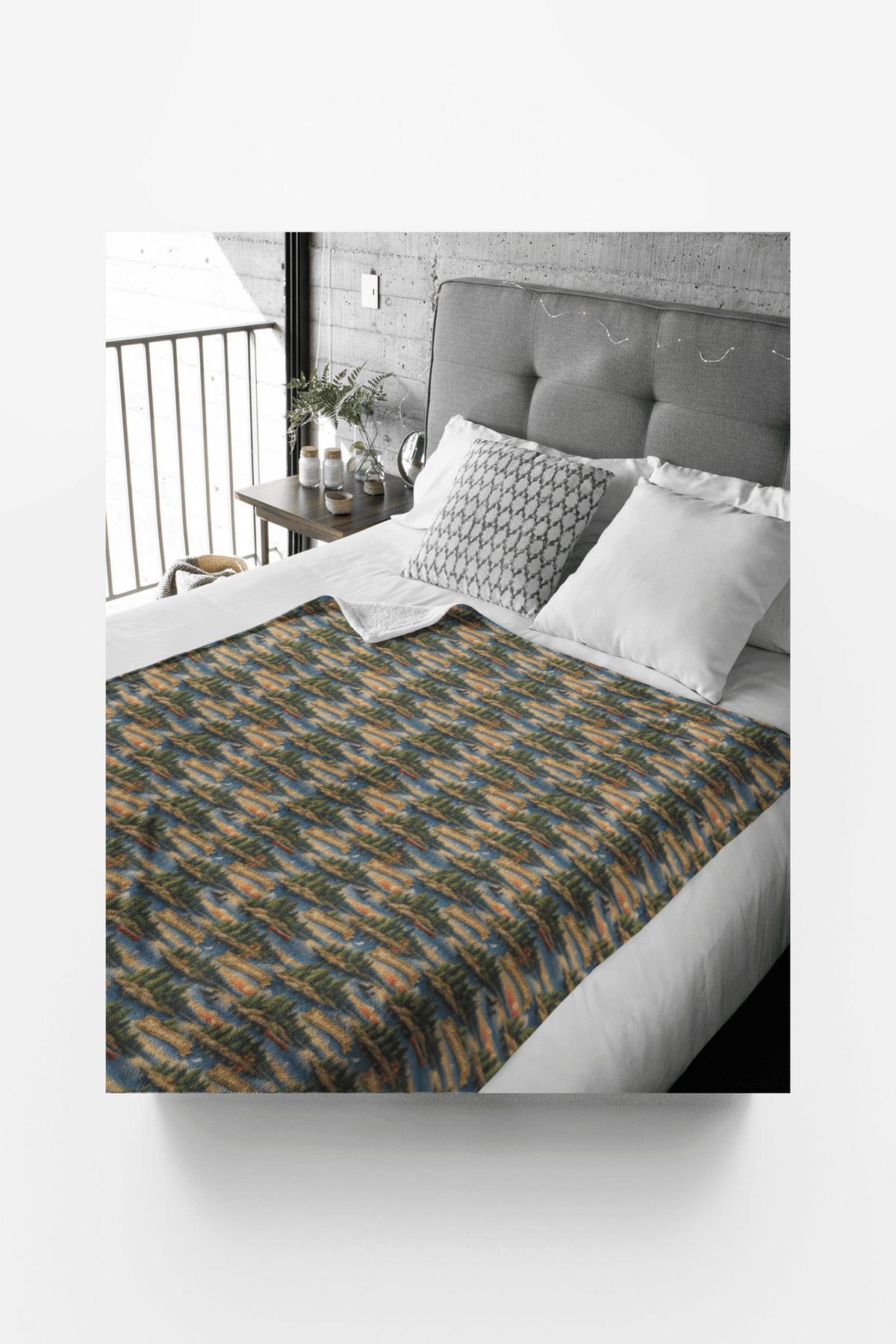Minnesota Northwoods Serenity Sherpa Blanket