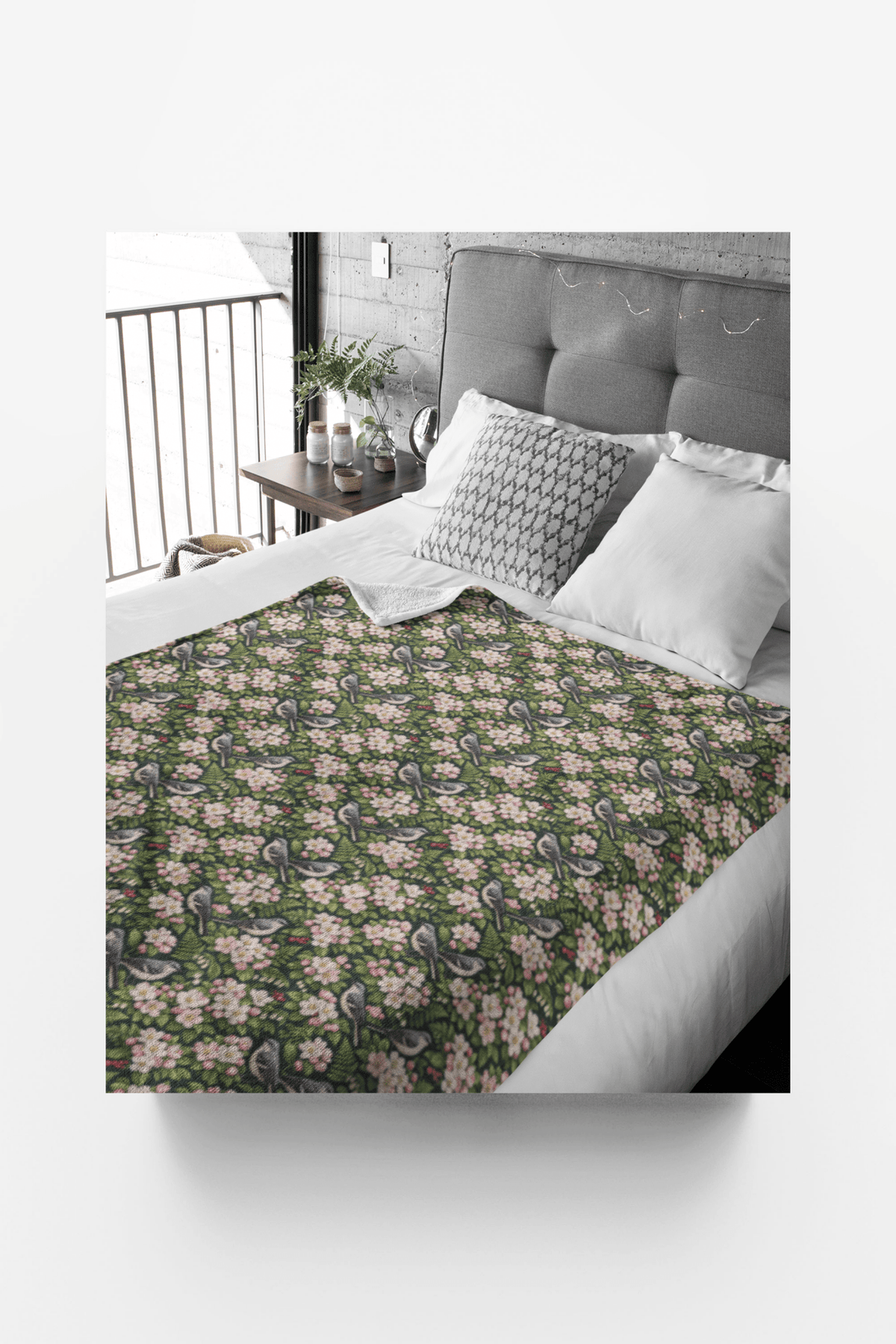 Arkansas Flora & Fauna Sherpa Blanket