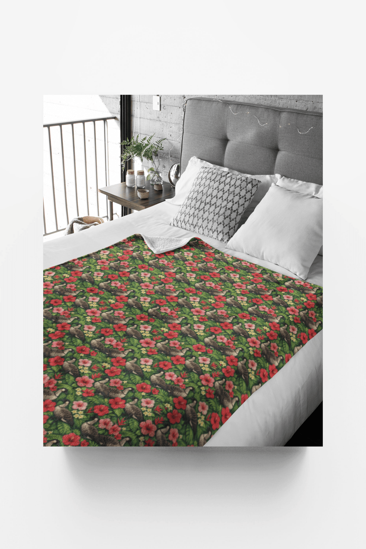 Hawaii Flora & Fauna Sherpa Blanket