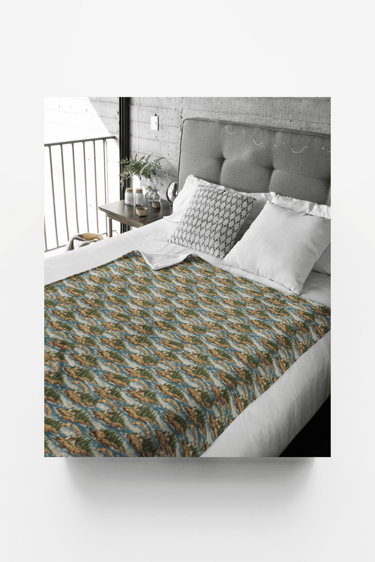 Maine Pine & Coast Sherpa Blanket