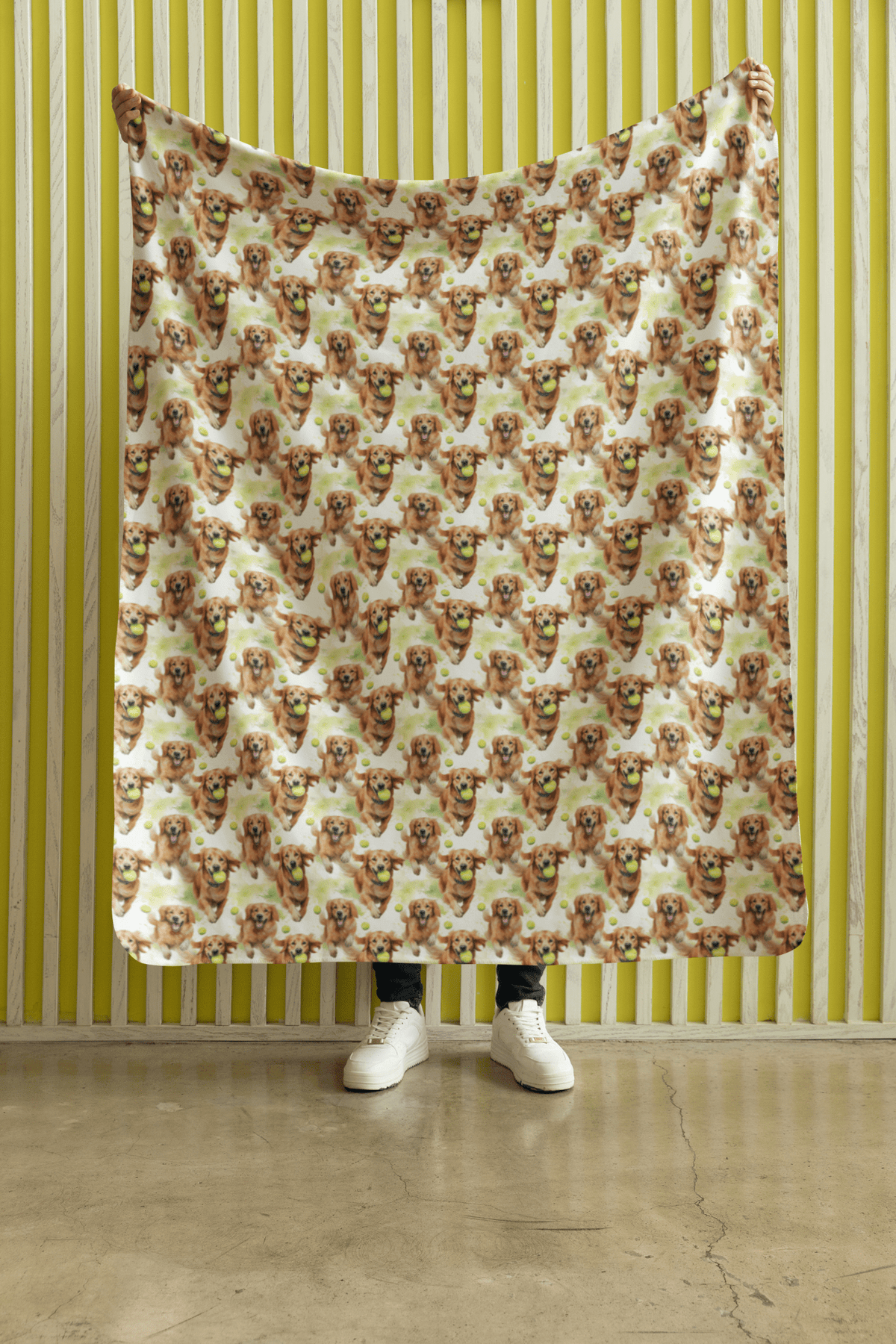 Golden Playtime Sherpa Blanket
