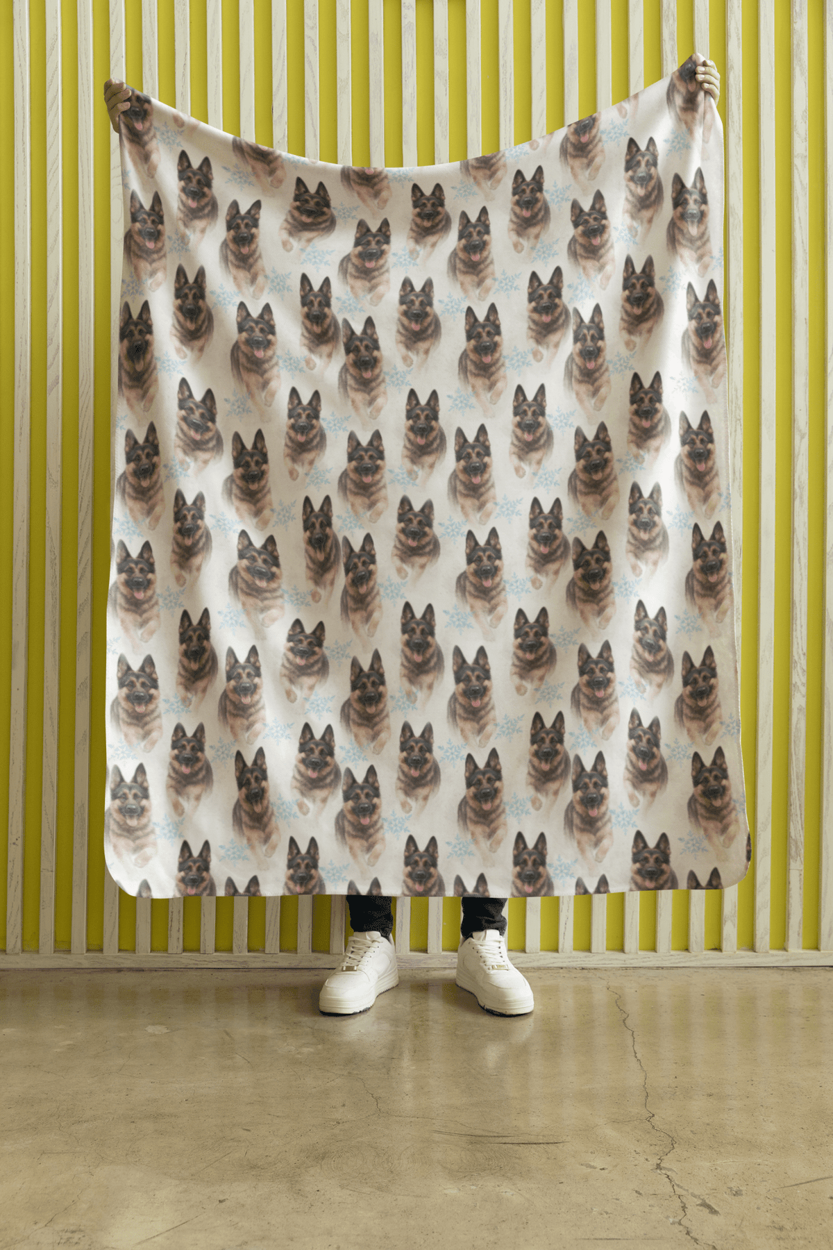 Snowflakes & Shepherds Sherpa Blanket
