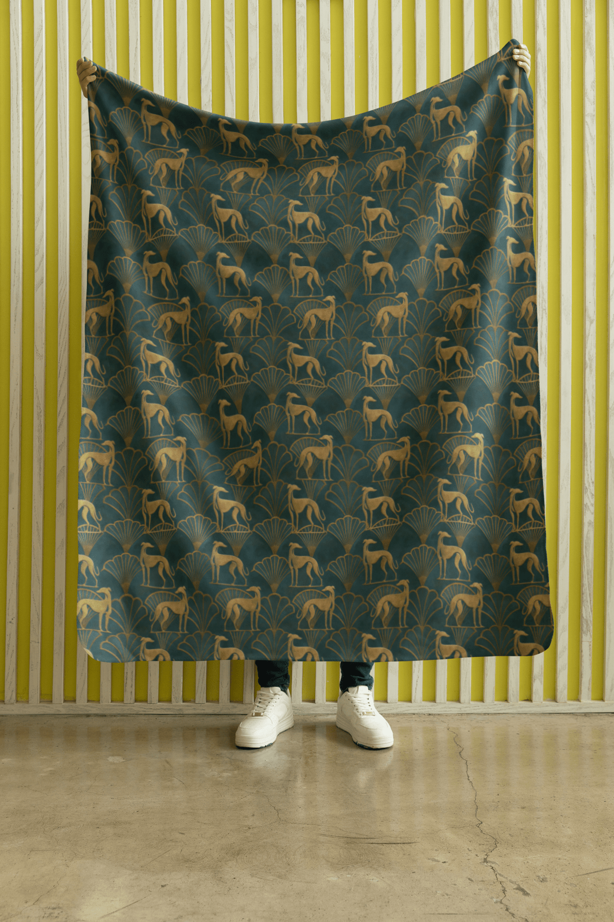 Greyhound Gatsby Sherpa Blanket