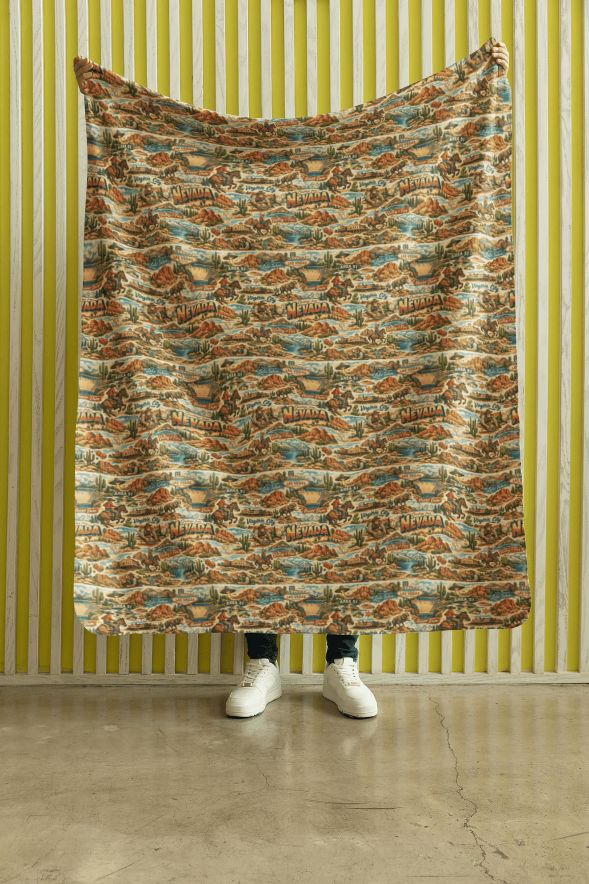 Nevada Postcard Memories Sherpa Blanket