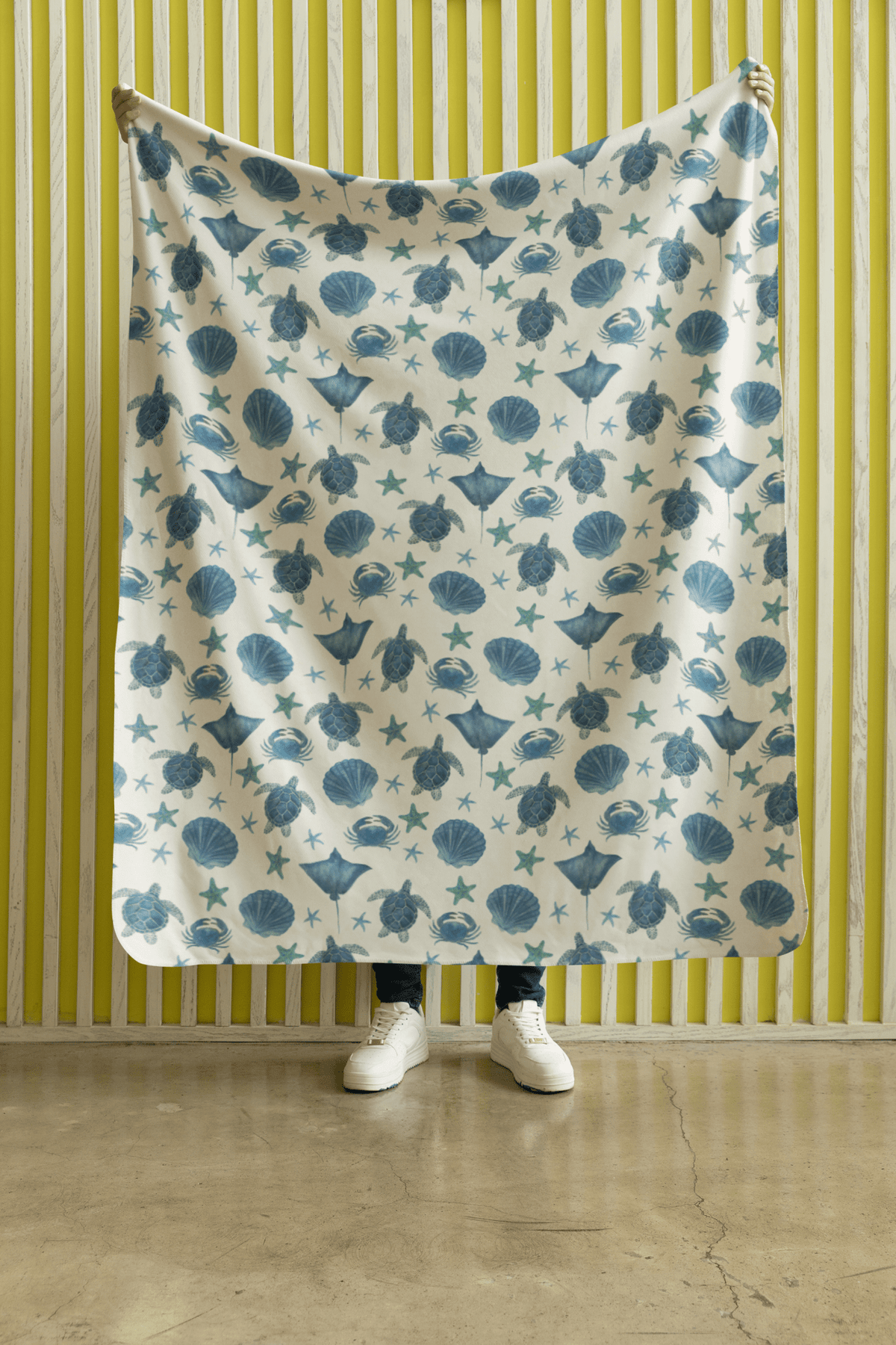 Sea Creature Symphony Sherpa Blanket