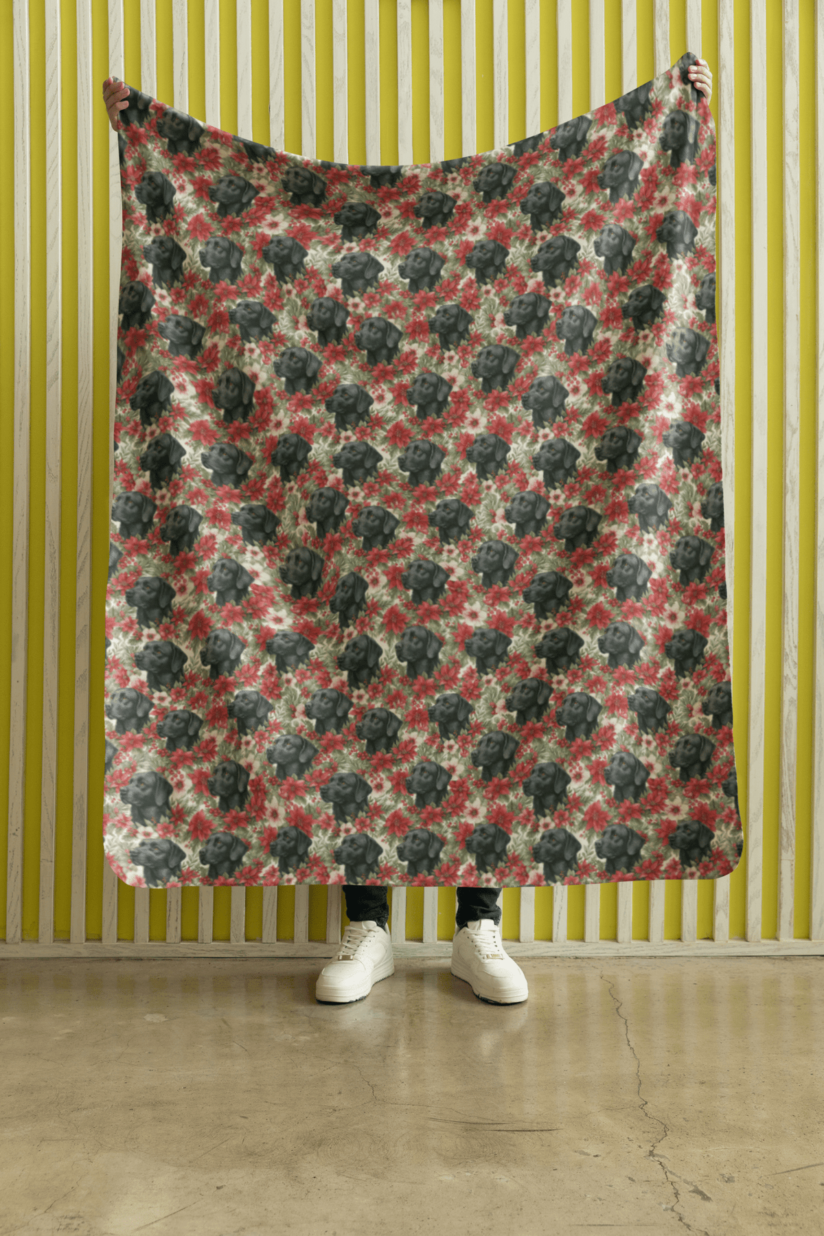 The Mistletoe Watcher Sherpa Blanket