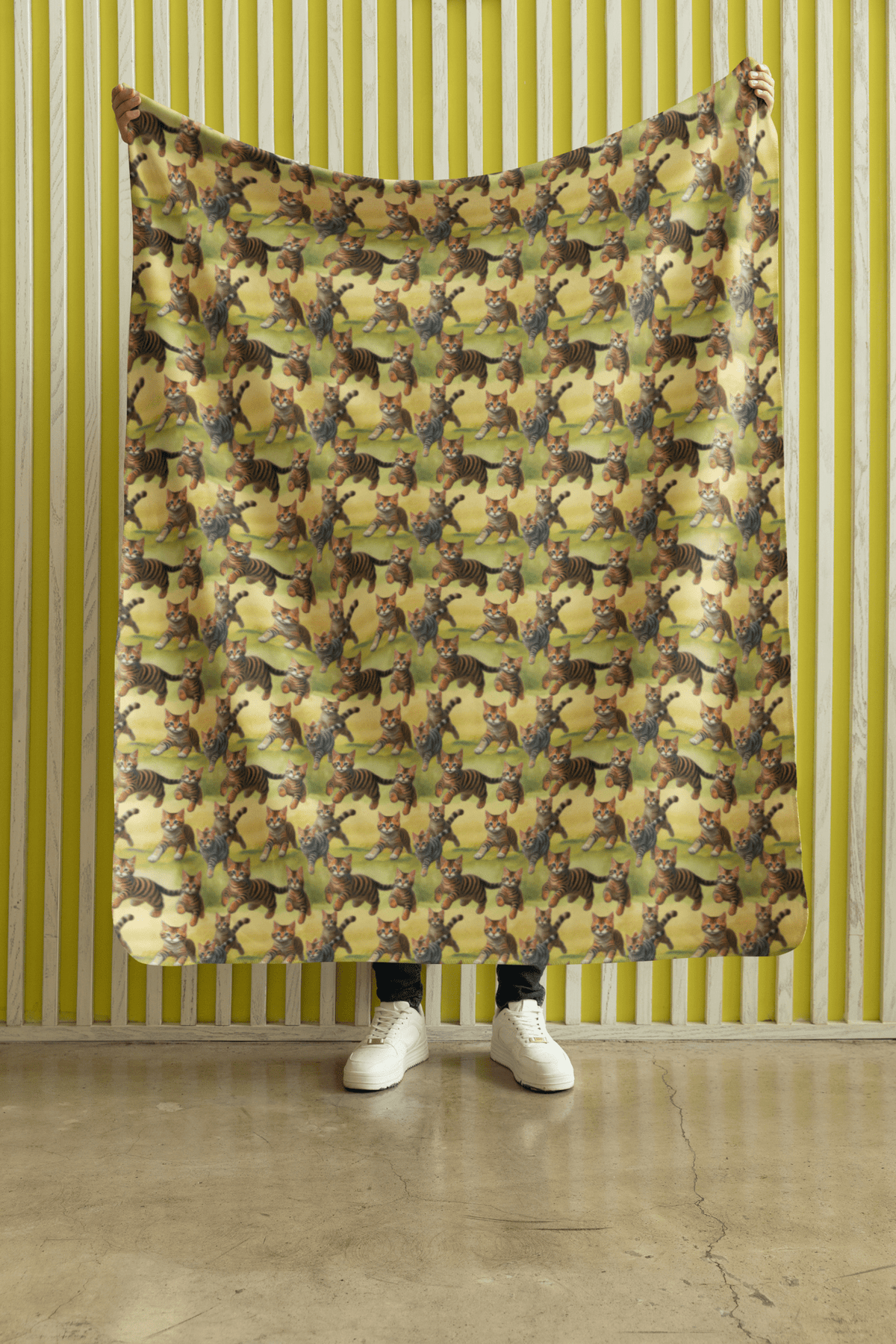 Baby Cats At Play Sherpa Blanket