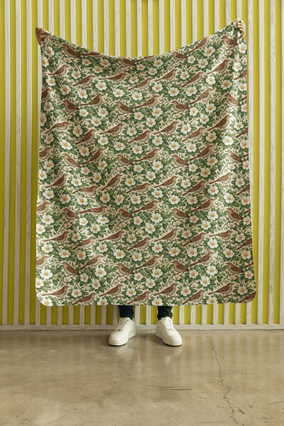 Georgia Flora & Fauna Sherpa Blanket