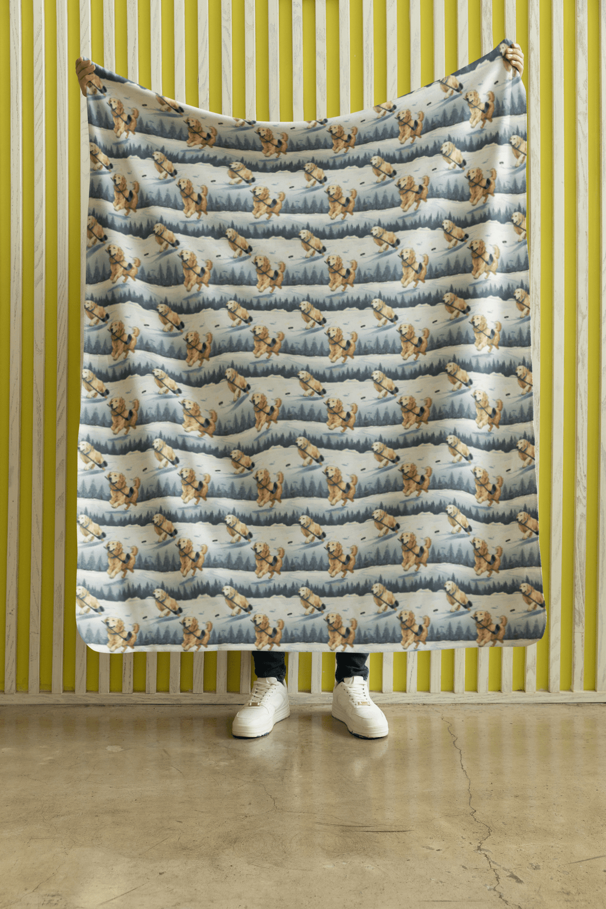 Game On, Goldens! Sherpa Blanket