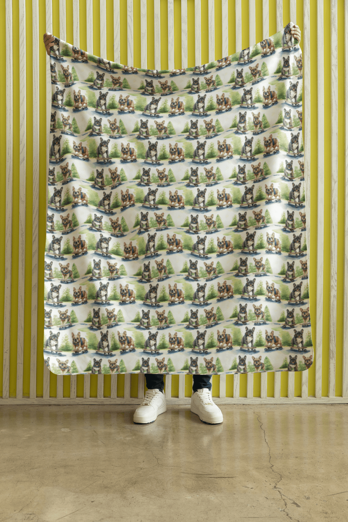 Frenchie Street Skates Sherpa Blanket