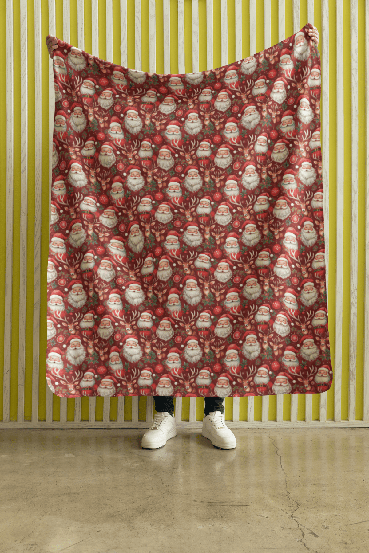 Holiday Hoopla With Santa Sherpa Blanket