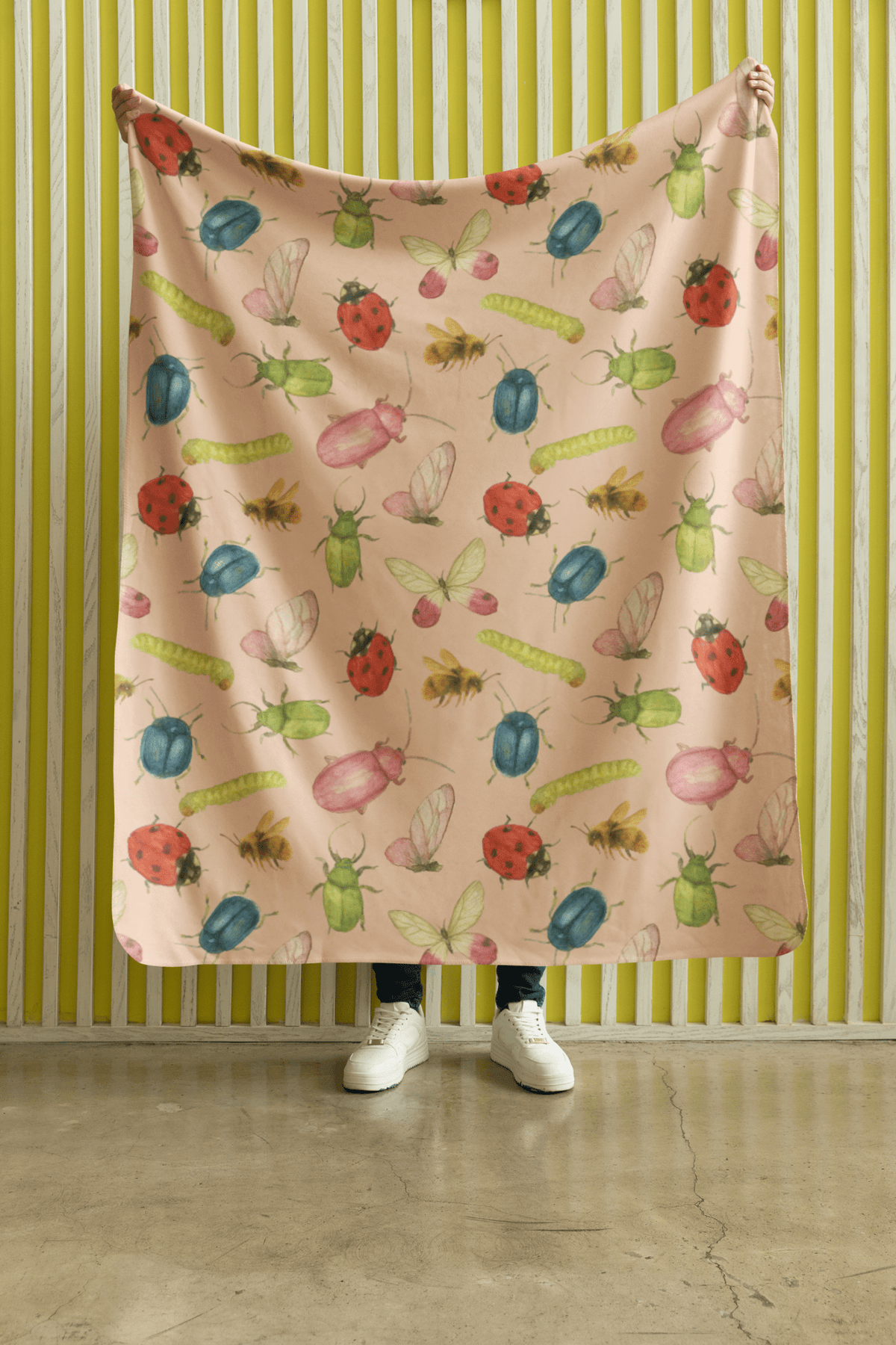 Garden Bug Waltz Sherpa Blanket