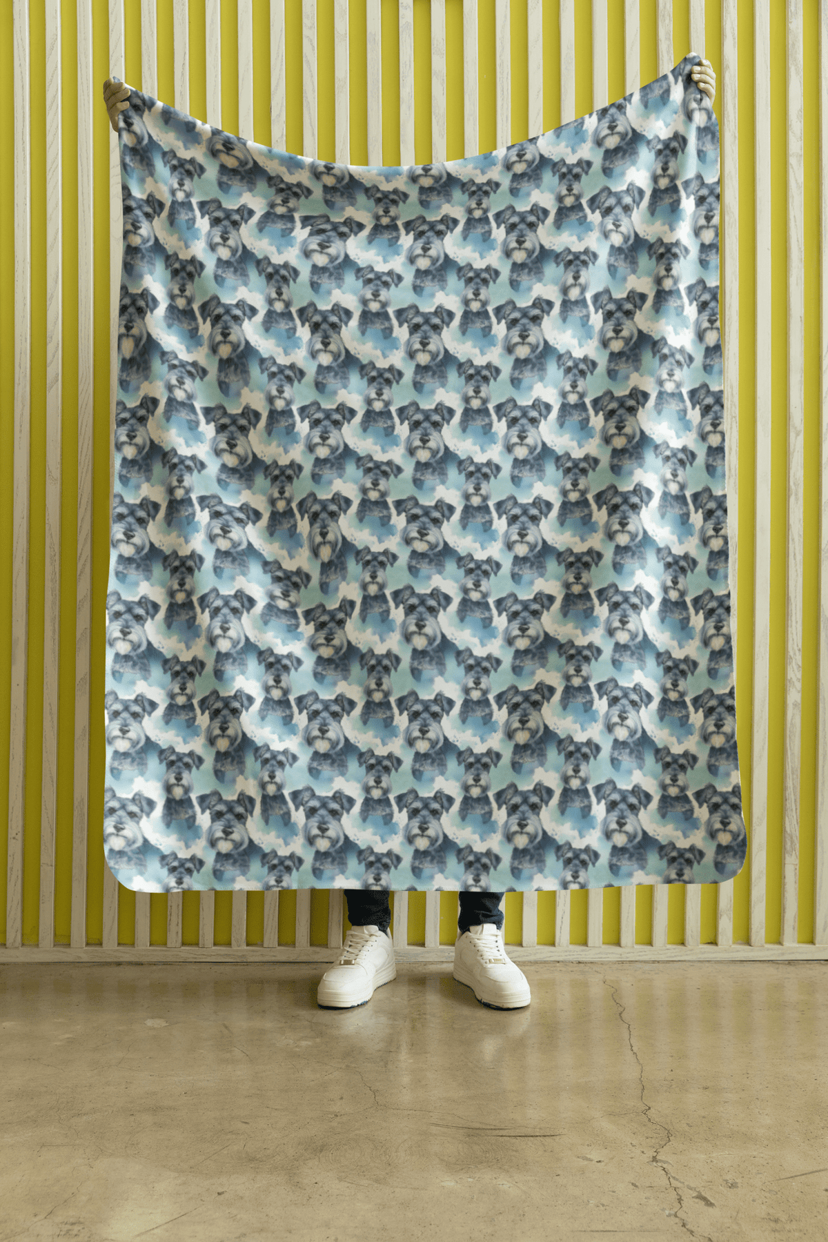 Schnauzer Chic Sherpa Blanket