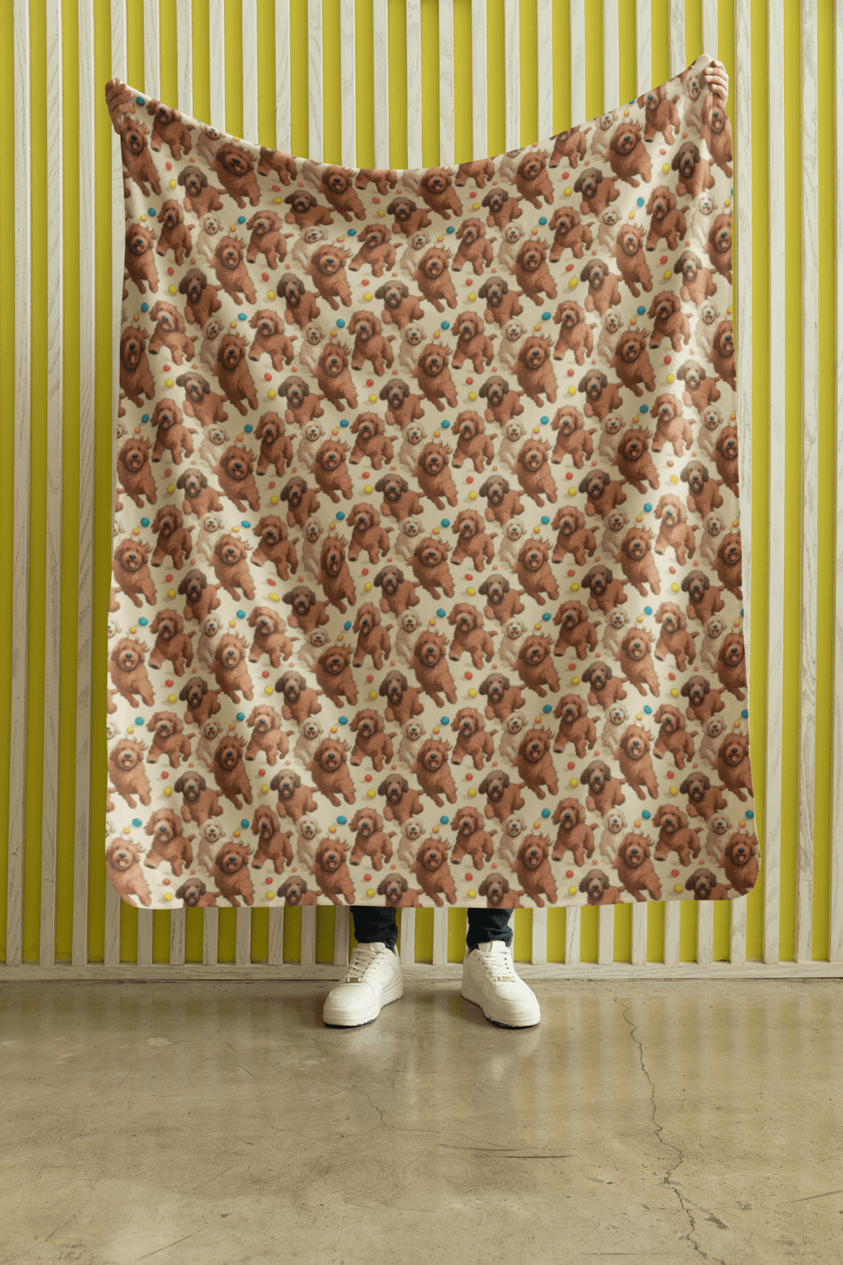 Doodle Frolics Sherpa Blanket