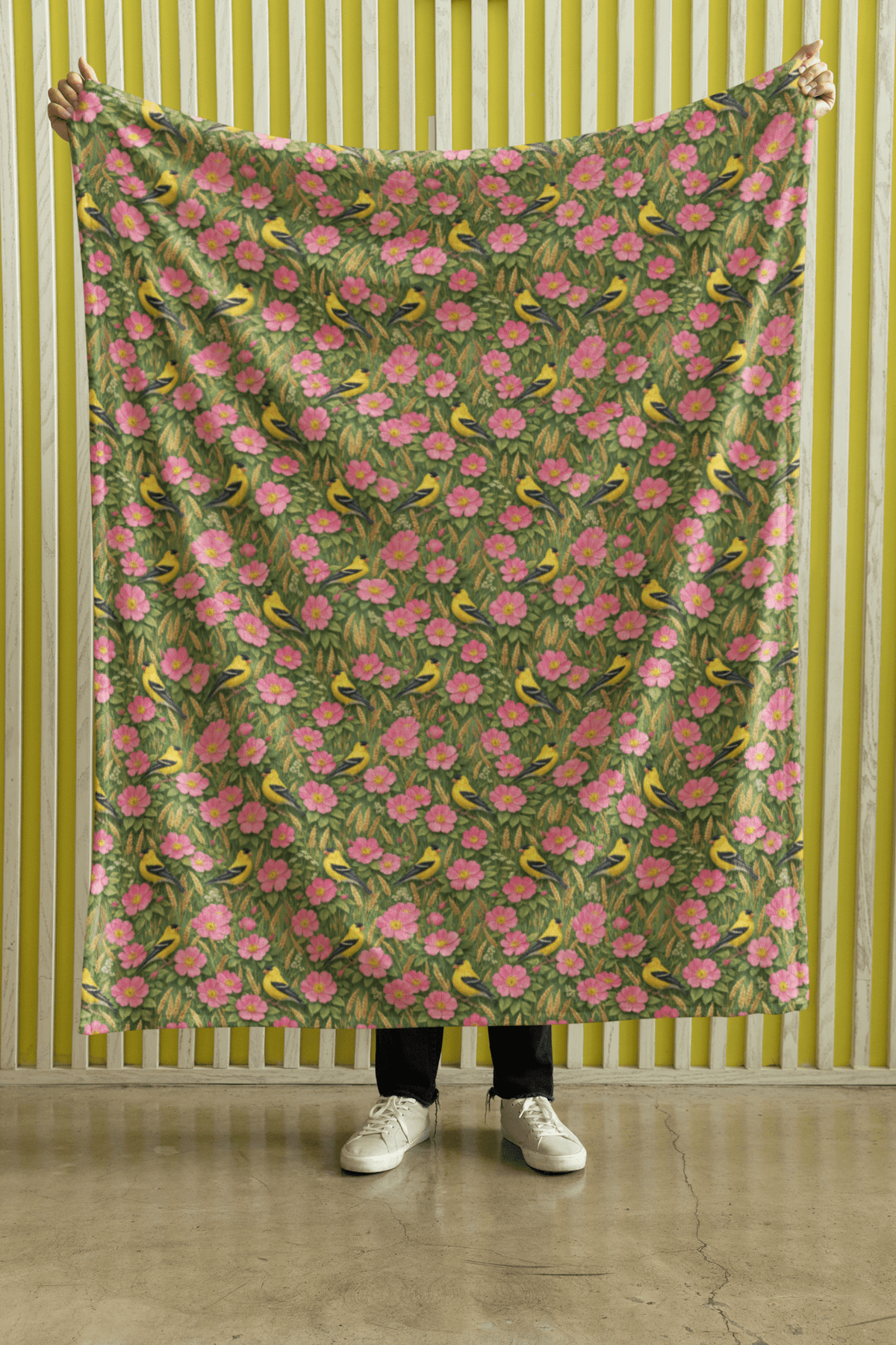 Iowa Flora & Fauna Sherpa Blanket