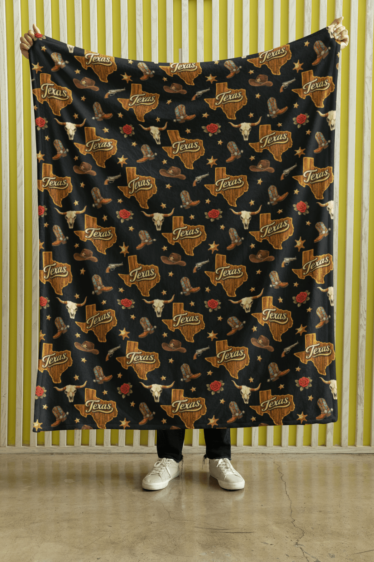 Texas Lone Star Luxe Sherpa Blanket