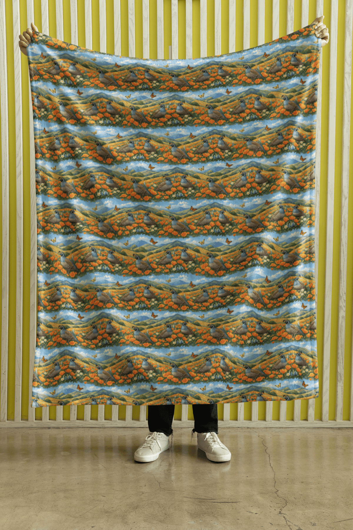 California Flora & Fauna Sherpa Blanket