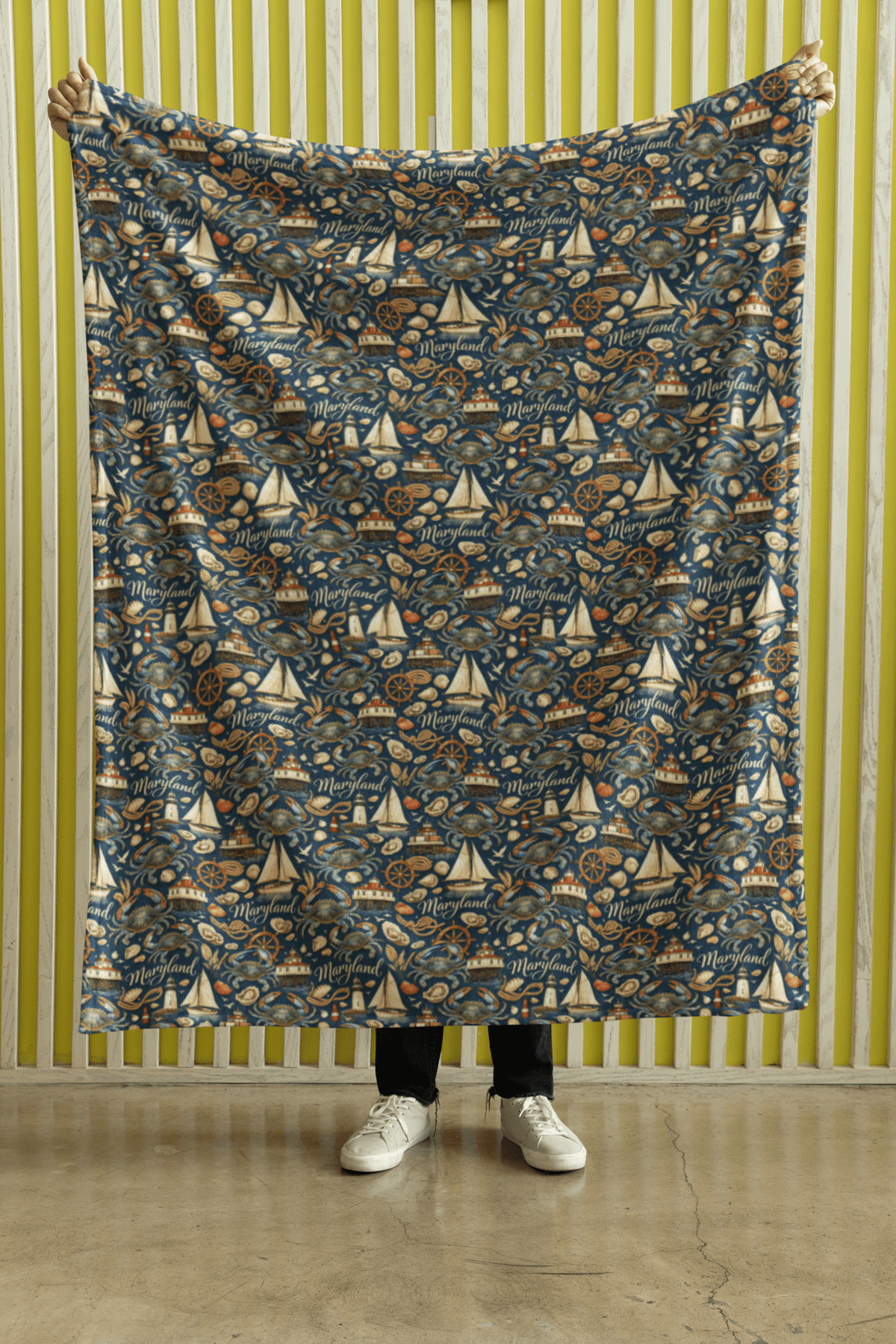 Maryland Chesapeake Classic Sherpa Blanket