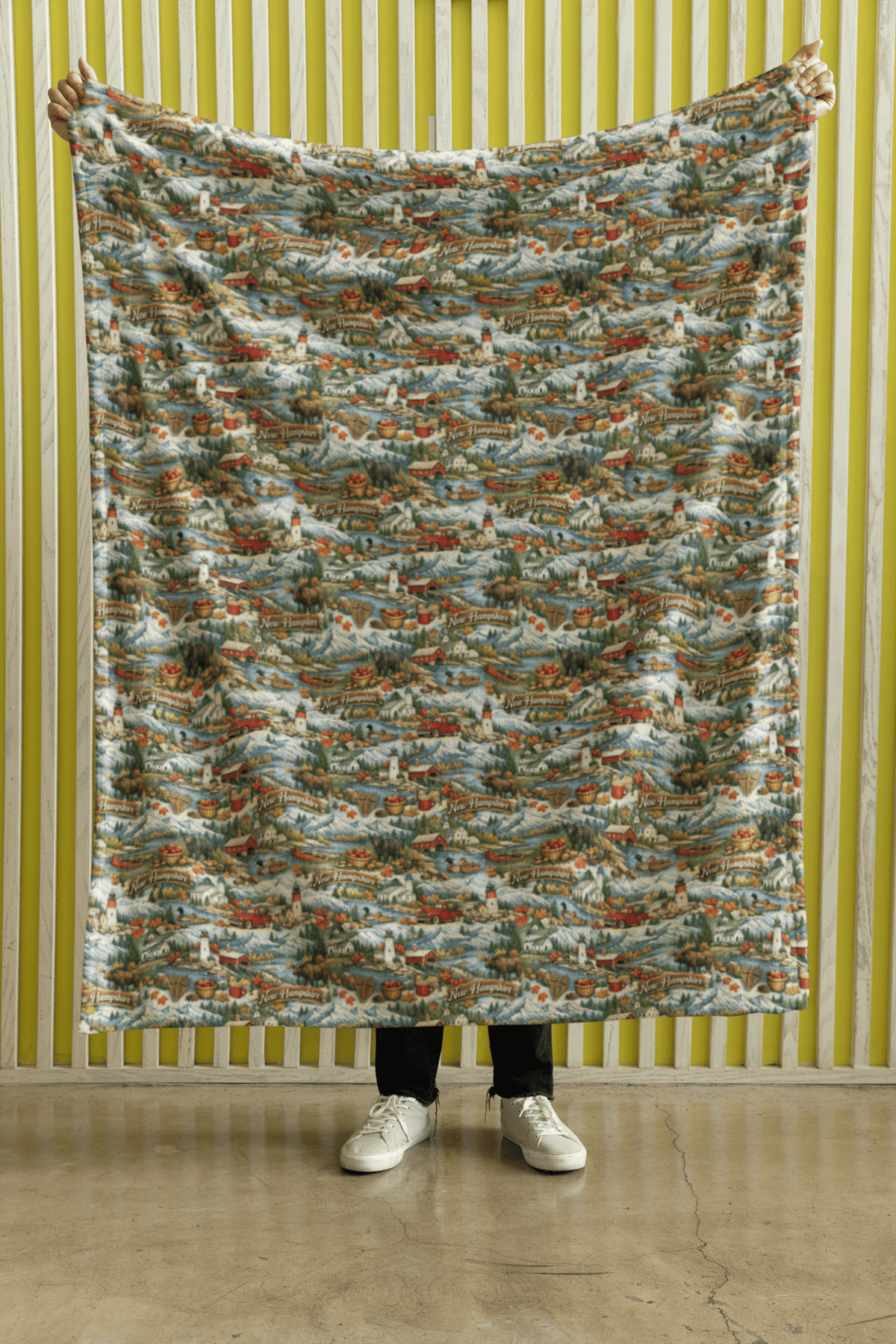 New Hampshire White Mountain Air Sherpa Blanket