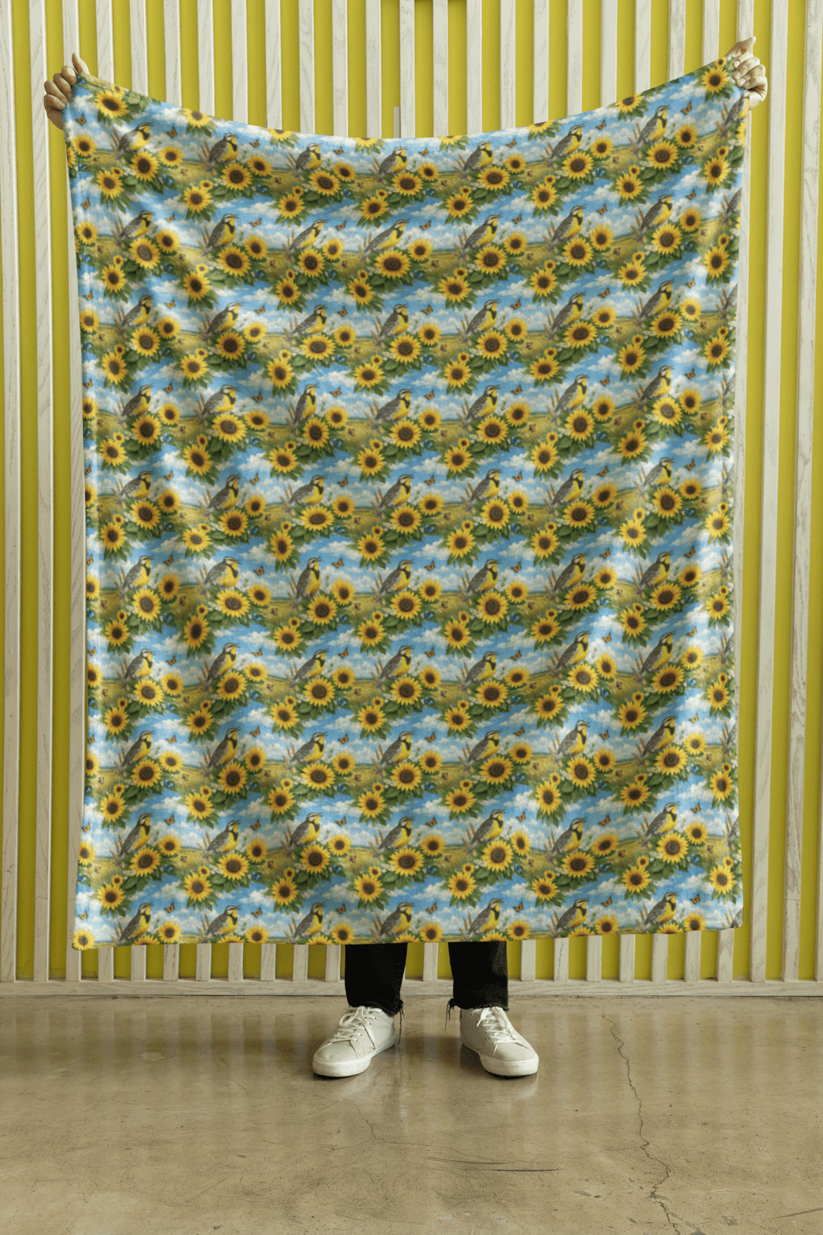 Kansas Flora & Fauna Sherpa Blanket