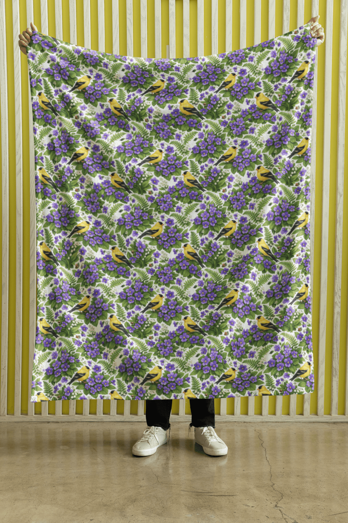 New Jersey Flora & Fauna Sherpa Blanket