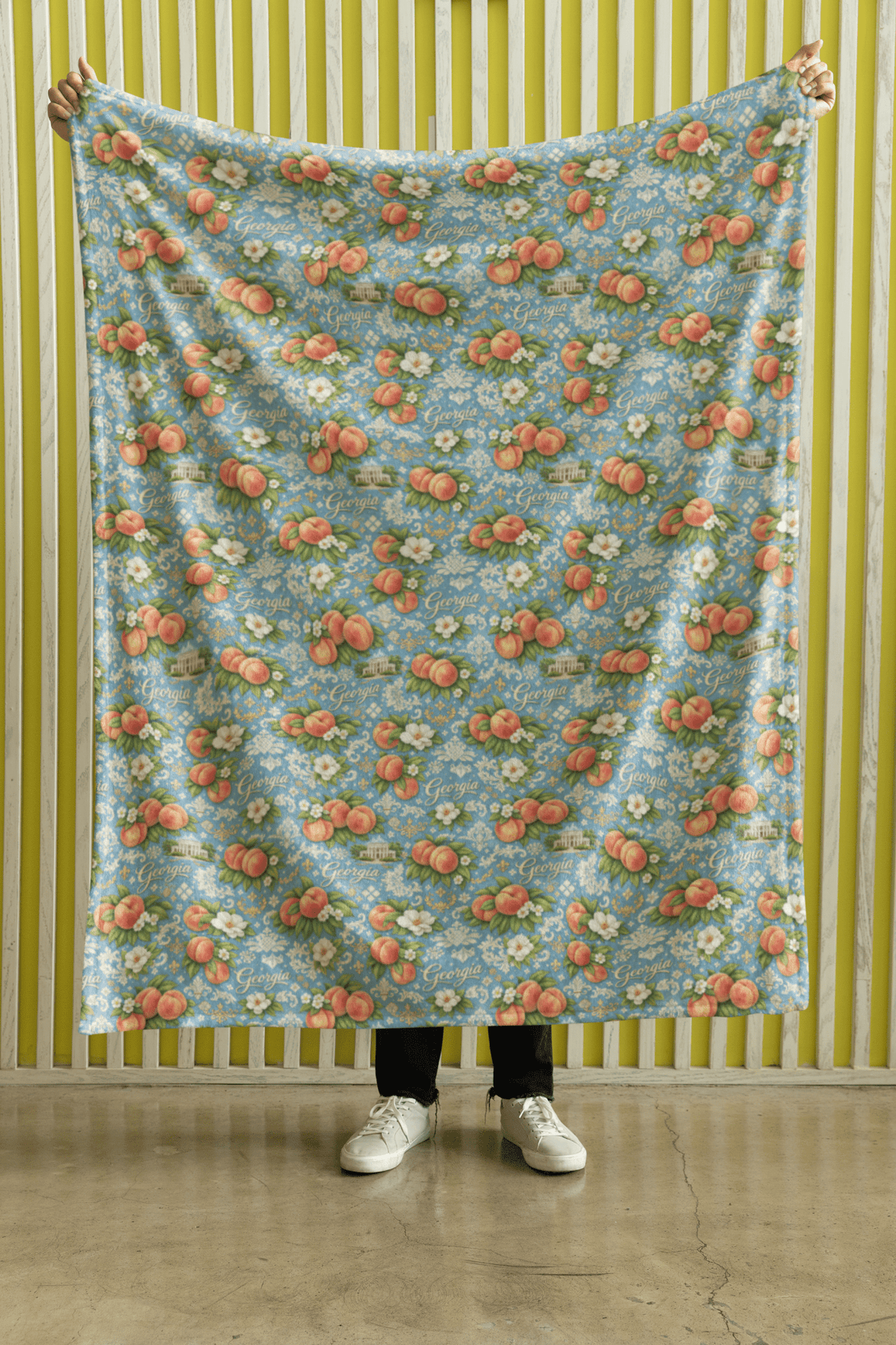 Georgia Peach State Classic Sherpa Blanket